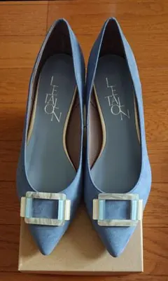 【値下げ】 ルタロン スエードパンプス (バックルデザイン)