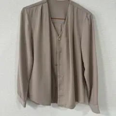 ROPÉ PICNIC ベージュ Vネック長袖シャツ&ミントシャツ2点