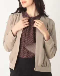 ノーカラージャケット ブルゾン