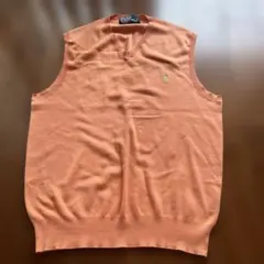 Polo by Ralph Lauren オレンジ Vネック ベスト