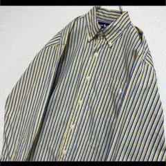 ラルフローレン BDシャツ イエロー×ブルー ストライプ ポニー刺繍 胸ポケット