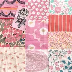 マリメッコ レア プケッティ ミニウニッコ ヴィンテージ ハギレセット ピンク系