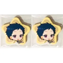 新品★あんスタ★fine【伏見弓弦】アニカフェ★星型★缶バッジ★2点セット