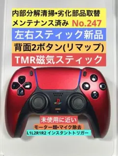 247【背面2ボタン•TMR•未使用に近い】PS5 DualSense