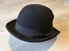 【美品】毛100% 黒 ボーラーハットのサムネイル