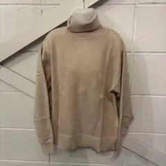 ミルポア・ベージュ タートルネック セーター 長袖
