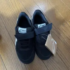 asics ブラック/ホワイト スニーカー アシックス キッズ