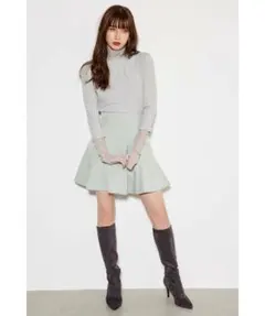 rienda ハイウエストパネルマーメイドスコショートパンツ