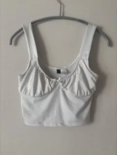 H&M ホワイト タンクトップ Sサイズ