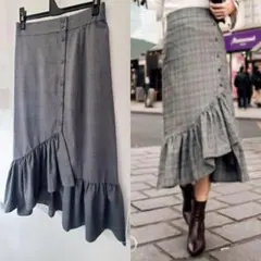タイトスカート チェック グレンチェック