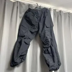 SPINNS ブラックカーゴパンツ コットン100%