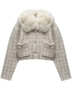 ♡ツイード♡エコファー♡ジャケット♡