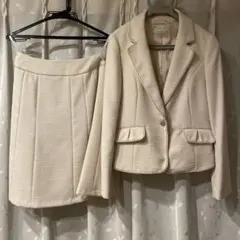 any sisアイボリー ツイード スカートセットアップ