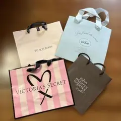 ショップ袋　まとめ　Victoria's Secret ストライプ紙袋 等