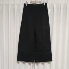 ユニクロ レディース ワイドチノパンツ 黒 Lサイズ 春夏秋冬