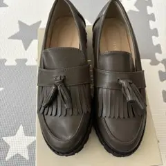 厚底キルトタッセルローファー＊