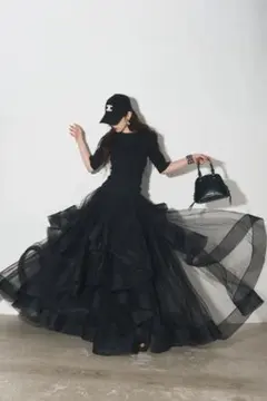 AUBREY by ANDREA&Co.ボリュームフリルチュールスカート