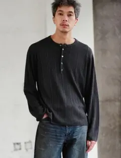 Vis/Li Random Rib Henry Knit