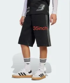 新品 adidas アディダス　アディカラー デニム 35inch ハーフパンツ