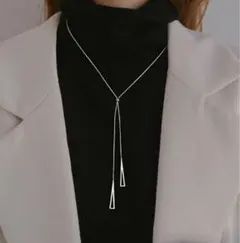 シンプル　ネックレス　シルバー　韓国　レディース　メンズ　ロング　韓国