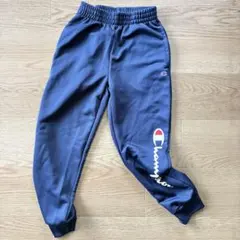 Champion スウェット キッズパンツ サイドポケット ネイビー ロゴ入り