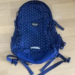 Coleman ドット柄リュック　ネイビー