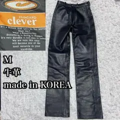 美品【clever STANDARD】本革 レザーパンツ M 牛革 バイク 黒 新品】Standard Clever バイクパンツ 女性 L - メルカリ