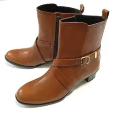 【未使用】卑弥呼 ショートブーツ22.5cm 本革 茶系 ブラウン HIMIKO