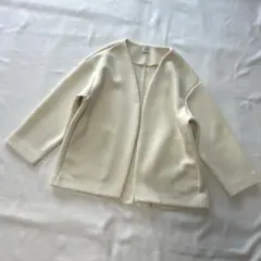 DOORS アイボリー ダンボールニットノーカラージャケットのサムネイル