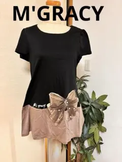M'S GRACY リボン付き半袖Tシャツ 38のサムネイル