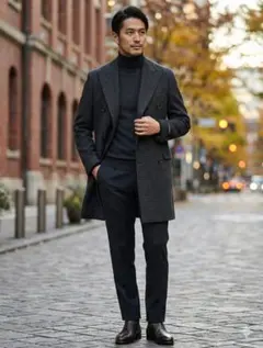 【定価6.5万】新品 サルトリアデルグロッソ ウールダブルコート チェック M