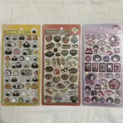 【正規品】ボンボンドロップシール　和柄　 3種セット　おにぎり　日本食　舞妓さん