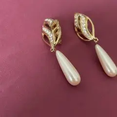 A915 used モネ パール 調 クラシカル レトロ イヤリング アクセ