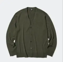 UNIQLO エクストラトラファイン メリノVネックカーディガン オリーブ