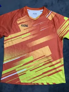 VICTAS 卓球ウェア L オレンジ/イエロー