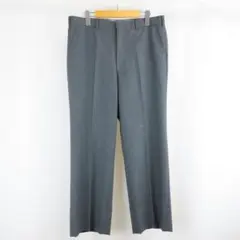 ピンストライプ センタープレス ワイド スラックス パンツ 古着 96 グレー