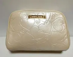 Samantha　thavasaアイボリー ハートエンボス ポーチ
