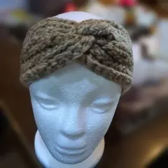 ハンドメイド‼️ ヘアバンド ターバン クロスデザイン ブラウン系