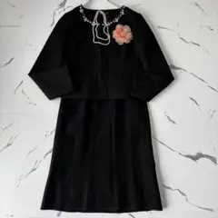 Lサイズ✨綺麗系ママスーツ　TO BE CHIC ノーカラーツイード　卒入園式