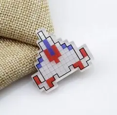 ピクセルアート 宇宙船 バレッタクリップ