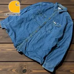 【90-00s古着】Carharttカーハートインディゴデニムシャツジャケット