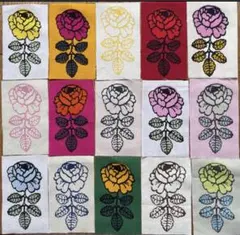 marimekkoヴィヒキルース端切れ15 色ヴィンテージ生地入りセットD