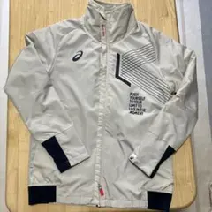 asics ウィンドブレーカー ライトグレーレディース