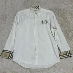 BURBERRY LONDON 正規品 ホースロゴ 刺繍 ノバチェック シャツのサムネイル