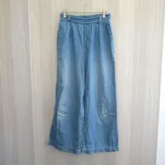ブラウニースタンダード ワイドパンツ デニムパンツ ジーンズ ブルー L