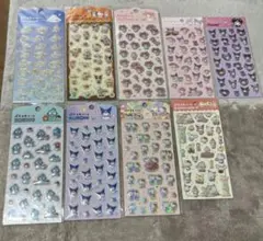 ぷくっとシール　サンリオ　９枚セット ダイソー