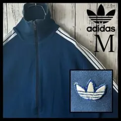 アディダス デサント ジャージ ネイビー 白3号 M トラックジャケット