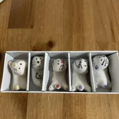 猫の形状の箸置き5個セット