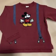 ミッキーマウス刺繍 長袖　プティマイン