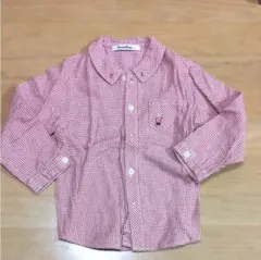 ファミリア  familiar  ギンガムチェック長袖シャツ   100㎝